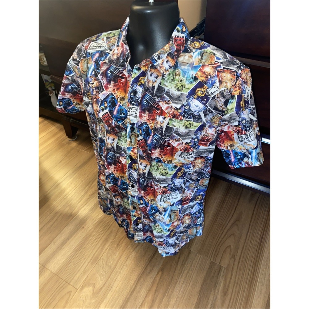Star Wars The Empire Strikes Back Shirt Button Up Size Medium Our Universe - Picture 2 of 6